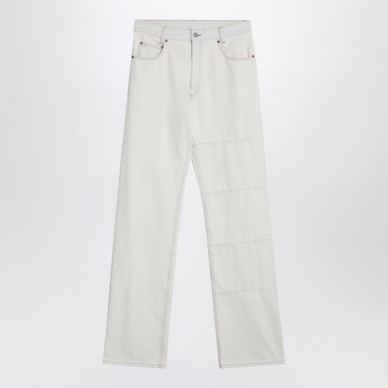 MM6 Maison Margiela White jeans with patches