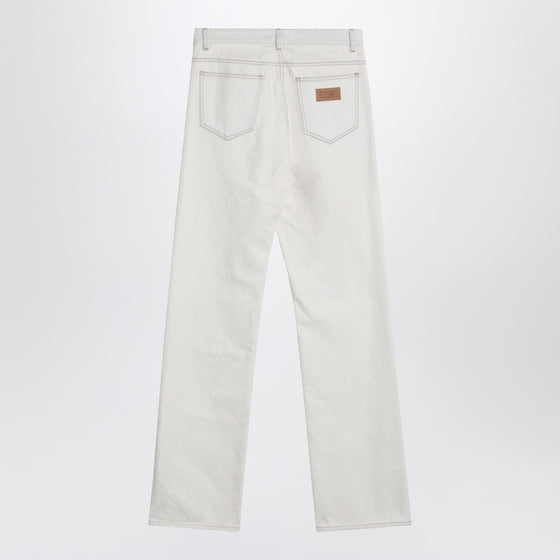 MM6 Maison Margiela White jeans with patches