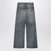 MM6 Maison Margiela Wide-leg washed blue denim jeans