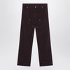 MM6 Maison Margiela Burgundy cotton trousers