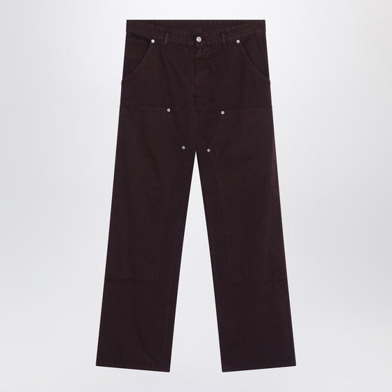 MM6 Maison Margiela Burgundy cotton trousers