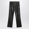 MM6 Maison Margiela Black faux leather trousers
