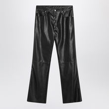 MM6 Maison Margiela Black faux leather trousers