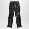 MM6 Maison Margiela Black faux leather trousers