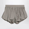The Frankie Shop Beige checkered balloon shorts in a wool blend