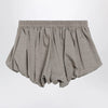 The Frankie Shop Beige checkered balloon shorts in a wool blend