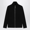 Maison Margiela Zip-Up Knit Cardigan in Black Cotton and Wool