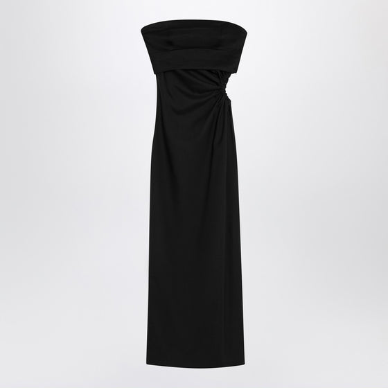 Max Mara Black bustier dress in wool blend
