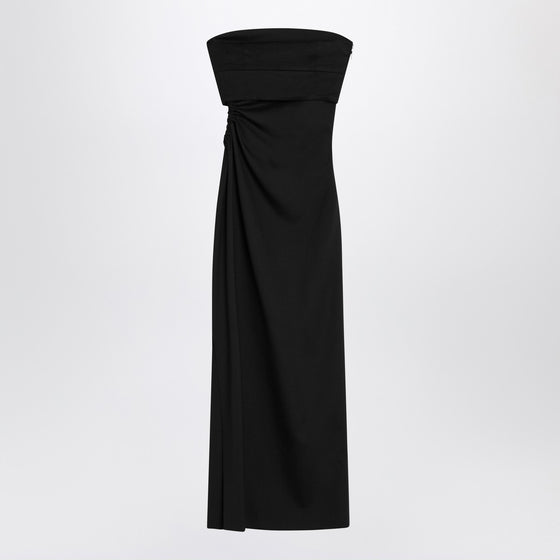 Max Mara Black bustier dress in wool blend