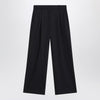 S Max Mara Midnight blue crêpe wool trousers