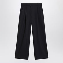  S Max Mara Midnight blue crêpe wool trousers