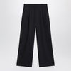 S Max Mara Midnight blue crêpe wool trousers
