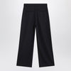 S Max Mara Midnight blue crêpe wool trousers