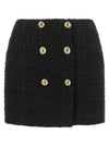 Balmain Embossed Button Detail Miniskirt