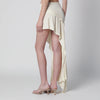 Francesco Murano White mini skirt with side train