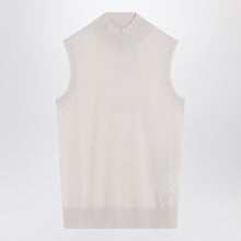  S Max Mara White turtleneck vest in wool