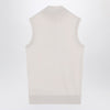 S Max Mara White turtleneck vest in wool