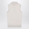 S Max Mara White turtleneck vest in wool