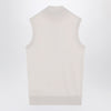 S Max Mara White turtleneck vest in wool