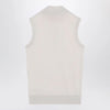 S Max Mara White turtleneck vest in wool