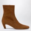 Aquazzura Chestnut Sloan suede ankle boots