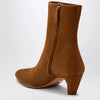 Aquazzura Chestnut Sloan suede ankle boots