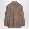 S Max Mara Single-breasted hazelnut suede jacket