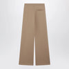S Max Mara Camel Cotton Jersey Trousers