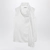 S Max Mara White silk satin top