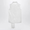 S Max Mara White silk satin top