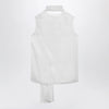 S Max Mara White silk satin top