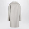 S Max Mara Sand-coloured midi coat in wool drap