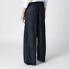 S Max Mara Straight navy blue cotton and linen denim trousers