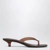 SENSO Sonya heeled slides in glossy chestnut rubber