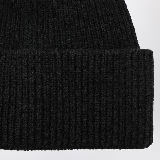 Destin Anthracite wool and cashmere beanie