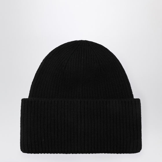Destin Black wool and cashmere beanie
