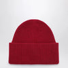 Destin Burgundy wool and cashmere beanie