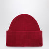 Destin Burgundy wool and cashmere beanie