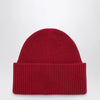 Destin Burgundy wool and cashmere beanie