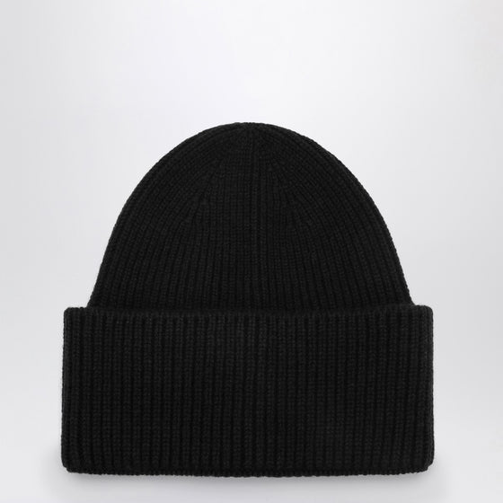 Destin Black cashmere blend beanie