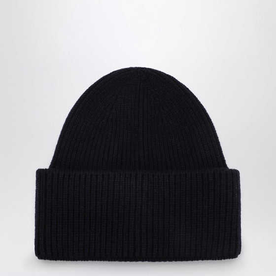 Destin Navy blue wool and cashmere beanie