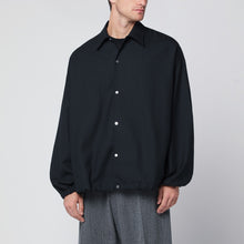  STUDIO NICHOLSON Navy blue wool shirt