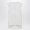 Sportmax White double-layer top in satin and tulle