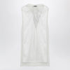 Sportmax White double-layer dress in satin and tulle