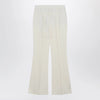 Sportmax Low-rise flare trousers in viscose and textile paper