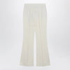Sportmax Low-rise flare trousers in viscose and textile paper