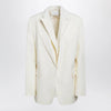 Sportmax Double-collar blazer in viscose blend, yellow