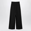 Sportmax Black wide-leg stretch-wool trousers