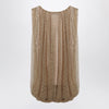 Sportmax Camel mesh top with crystals
