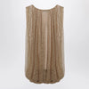 Sportmax Camel mesh top with crystals